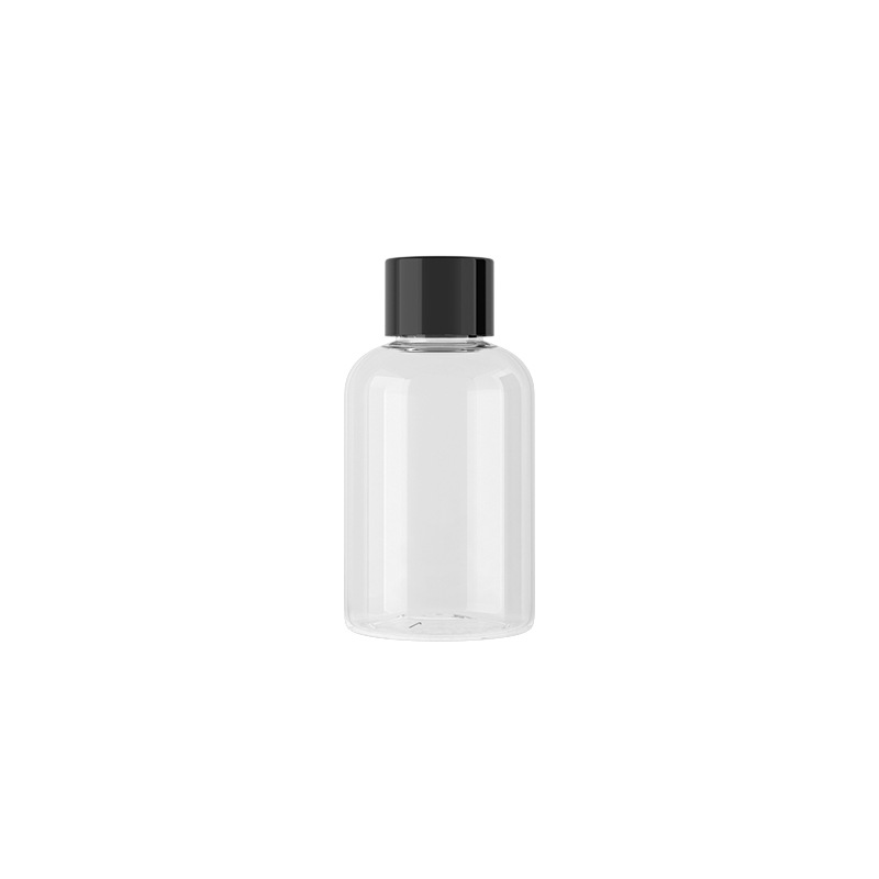 50ml botella de cubierta ordinaria de hombro redondo corto sub-embalaje de rocío puro botella de plástico PET sub-embalaje botella de cubierta ordinaria