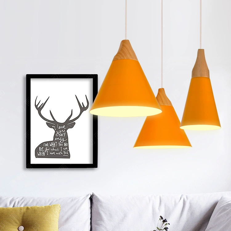 Scandinavian minimalistic retro coffee bar ceiling lamp, creative lampshade