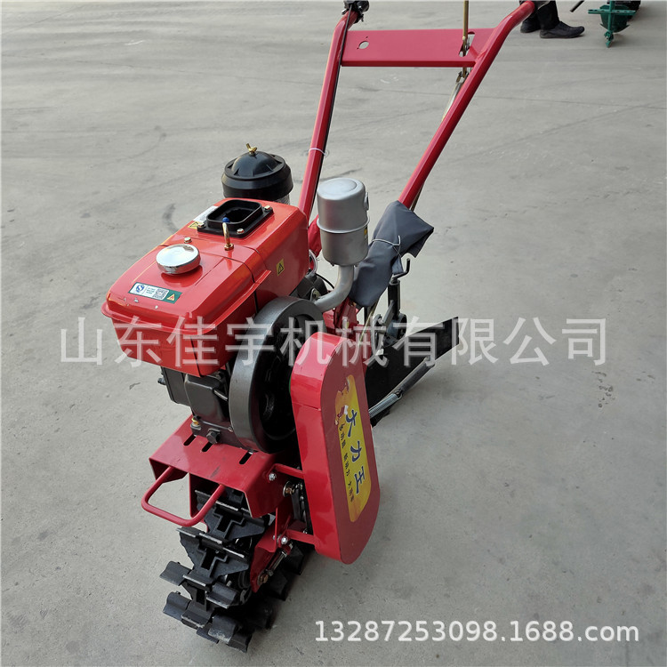 8马力汽油犁地除草机柴油双链轨微耕机 小红牛独轮开沟机