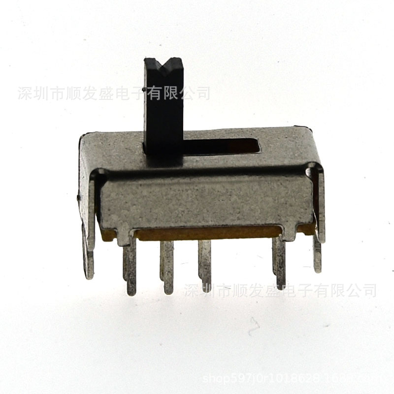 拨动/滑动开关SS23D07VG3 柄高3MM 2P3T 8脚3档 双排直插 带支架