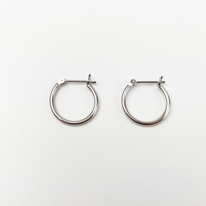 925 Sterling Silver Material 1 Pair 925 Sterling Silver U-Shaped Solid Color Earrings