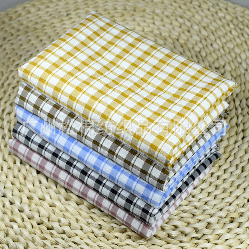 微弹TR格子色织面料 夏季新款舒适柔软衬衫连衣裙 服装布料