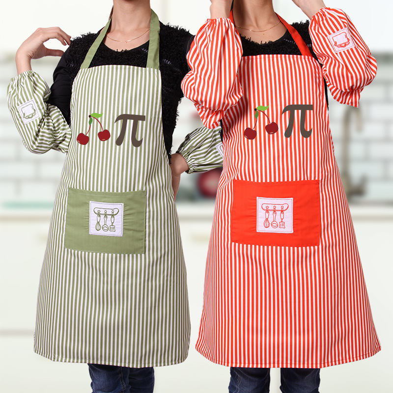 Estilo coreano de moda cocina tela delantal a prueba de aceite abrigo pareja hogar creativo cocina delantal cintura impresión personalizada