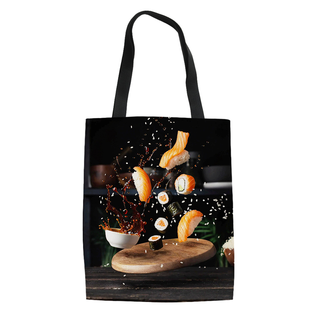 创意图单肩购物袋印刷帆布袋仙人掌扎染图案手提袋canvas bag