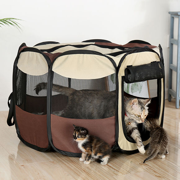 厂家直销宠物封闭式狗猫产房可折叠猫咪孕期生产窝帐篷狗窝垫用品