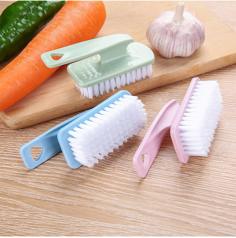 Factory Direct plastic household curved handle brush multifunctional crayfish brush small square brush household appliance cleaning tool brush