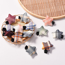 星星鸭嘴夹女童可爱格子发夹子头饰韩国刘海边夹碎发发卡一对套装