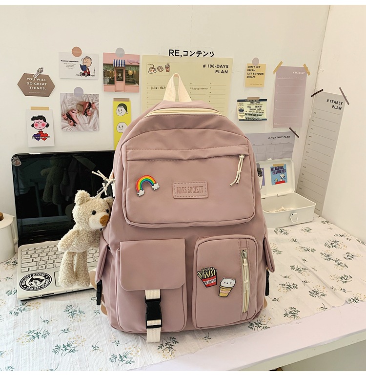 Fashion Spring New Cute Badge Backpack display picture 34