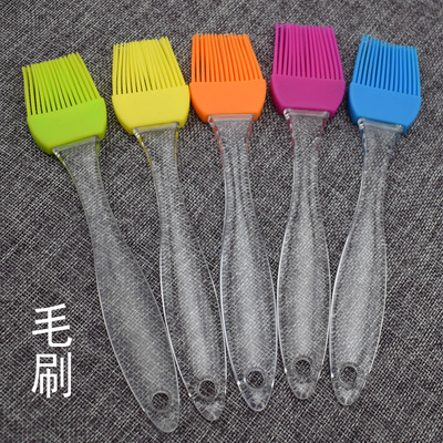 thickening Large transparent Handle Silicone Brush Silicone sweep kitchen Oil brush baking BBQ Brush BBq Brush resistance to high temperature