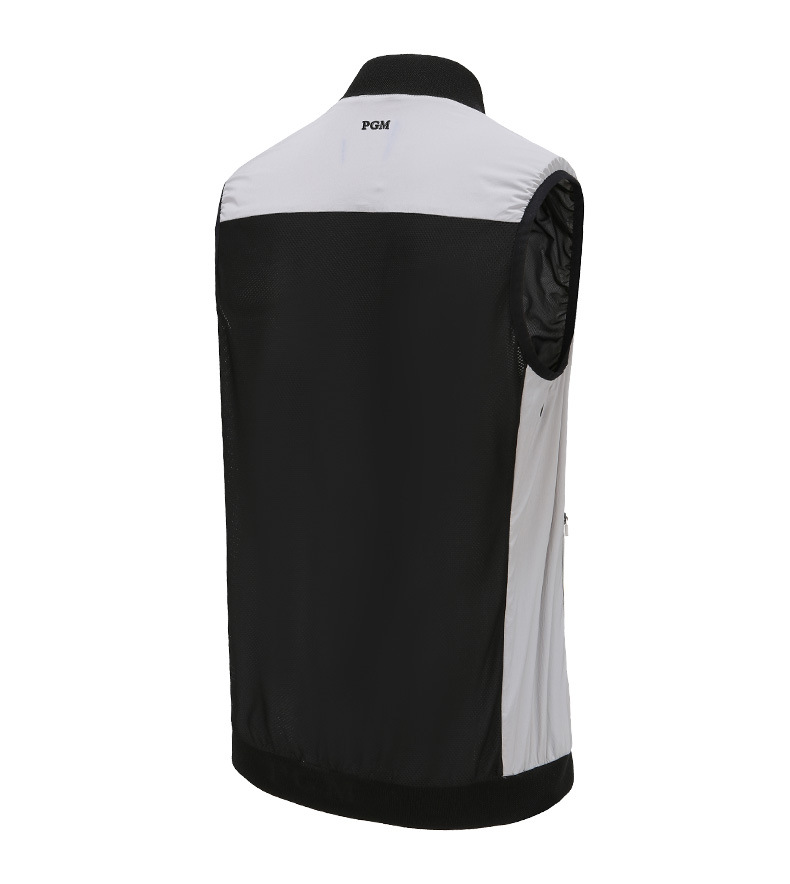 Áo vest golf nam PGM YF364 dáng gile không tay, chống gió nhẹ thoáng khí — Vest Nam YF364 màu xám, Áo vest nam YF364 màu trắng chi tiết 10