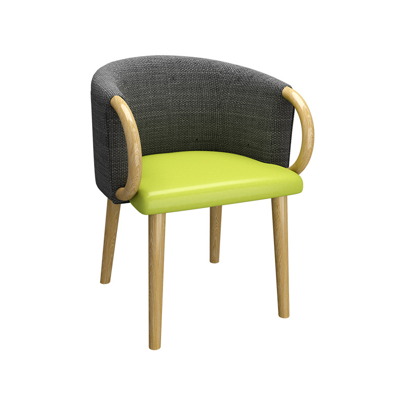 Silla de semicírculo (tela gris oscuro)