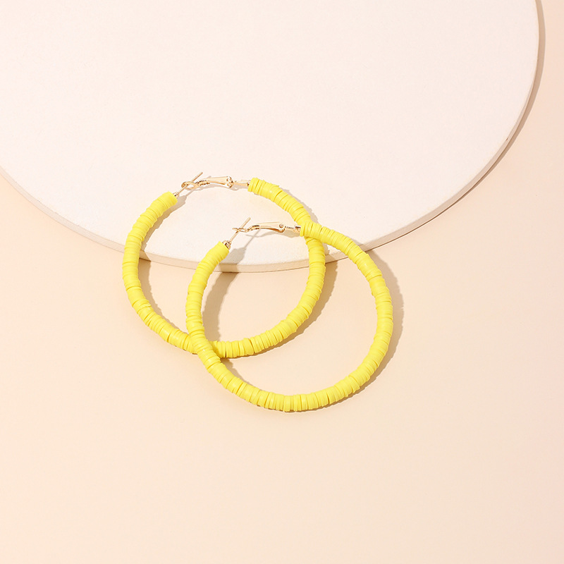 14g Weight Earrings Classification Travel Occasion soft clay Material Women'S Gender Sky Blue, Red, Yellow, Black Color Soft Clay Earrings 7