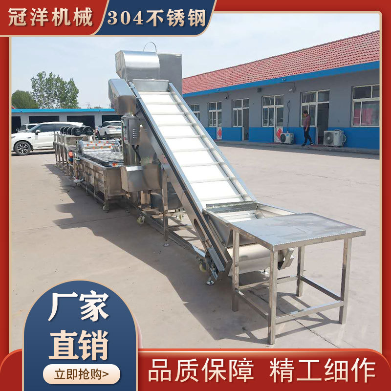 大型全自动辣椒茶叶除杂风选机 鲜豆荚毛豆风选清洗速冻流水线