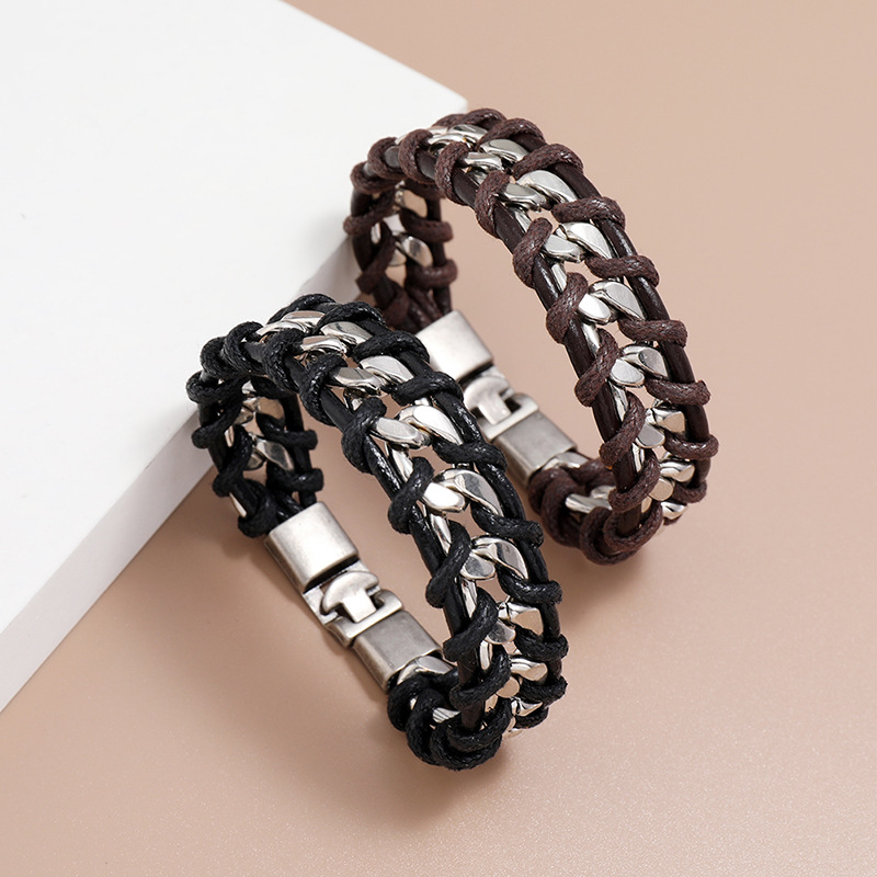 Woven  Personality Punk Style Chain Bracelet display picture 1