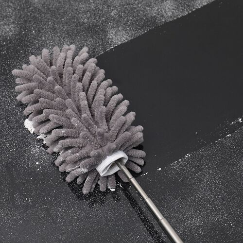 Factory wholesale cross-border telescopic dust removal duster ultra-fine fiber desktop sweep shaggy dust brush feather duster