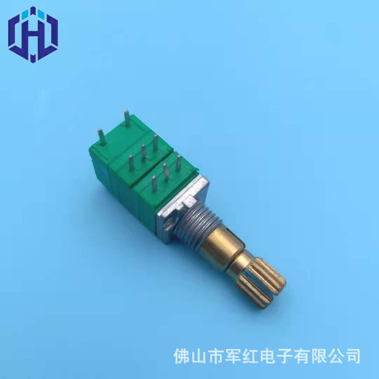 厂家直销9mm双联带开关电位器  双轴铜芯高端定制电位器