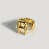 Retro golden ring with letters, Korean style, English letters, European style, on index finger