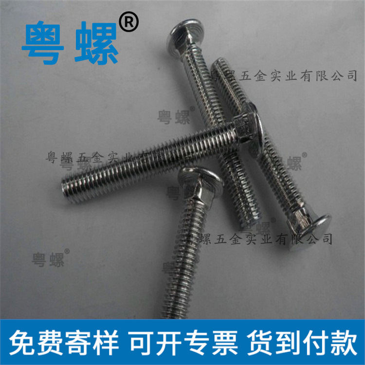 M10不锈钢马车螺栓 DIN603半圆头货架螺丝 高紧固连接件批发