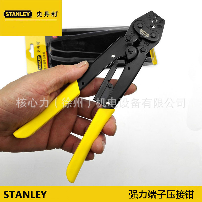 史丹利 84-840-22高碳钢端子压接钳压线钳端子PVC手柄0.75-6mm²