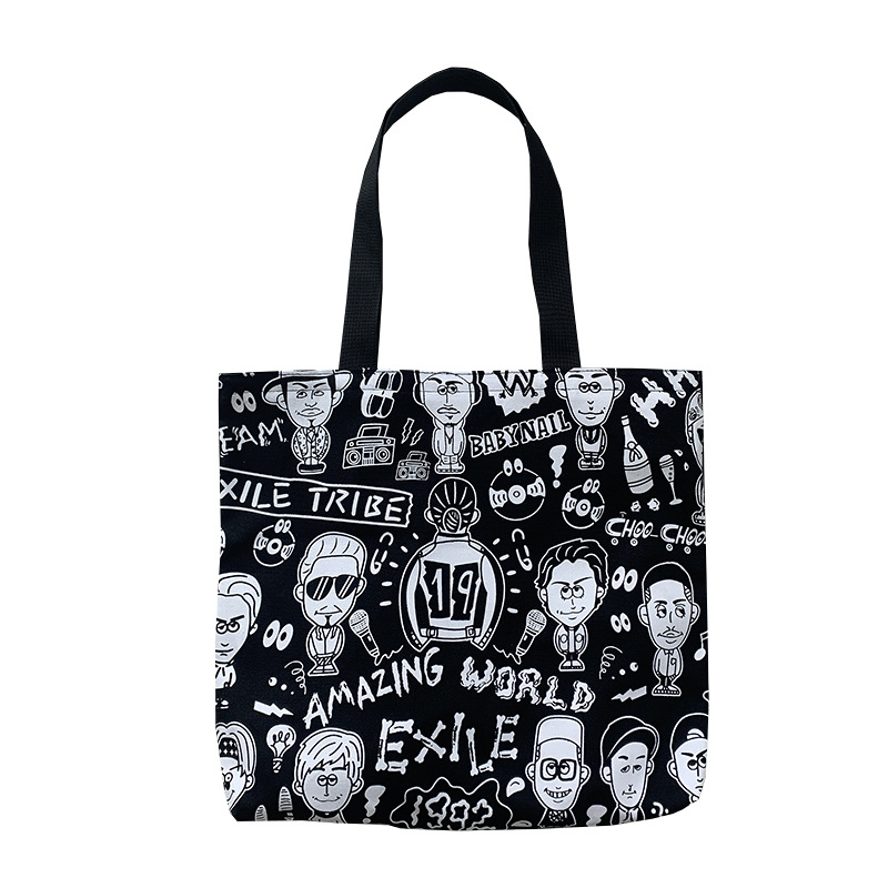 Bolsa de lona de hombro de las mujeres de gran capacidad japonesa Harajuku ulzzang estudiante universitario mochila yoga viaje bolsa de compras ins image 6