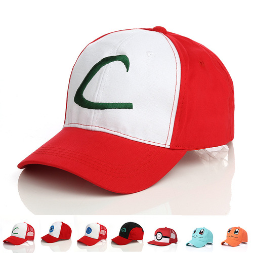 Pokemon Pokémon Pet Monster Embroidered C Hat Pocket Monsters Ash Hat Manufacturer Wholesale