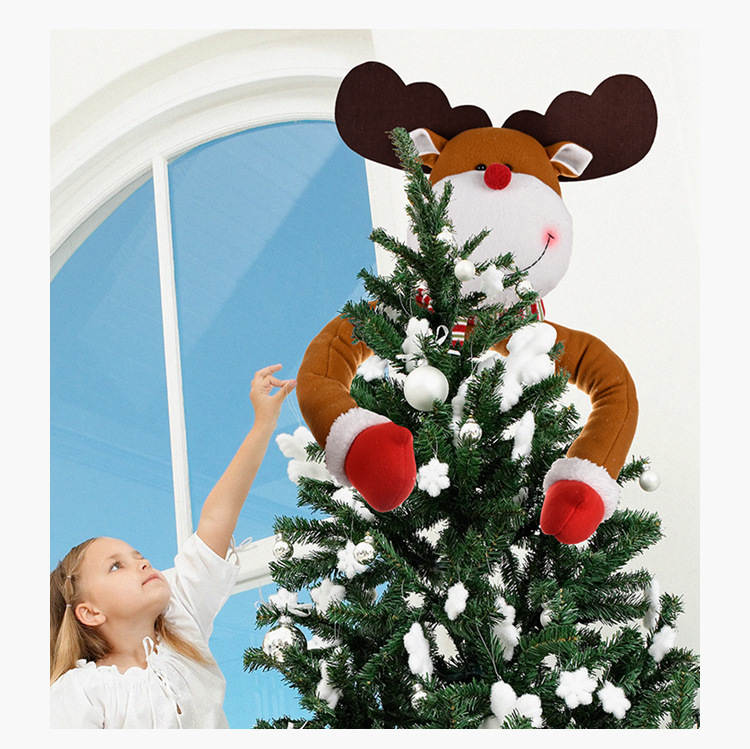 400g Weight Christmas Festival   Christmas Decorations Christmas Tree Hug Tree Top Star Creative Cartoon Christmas Tree 2