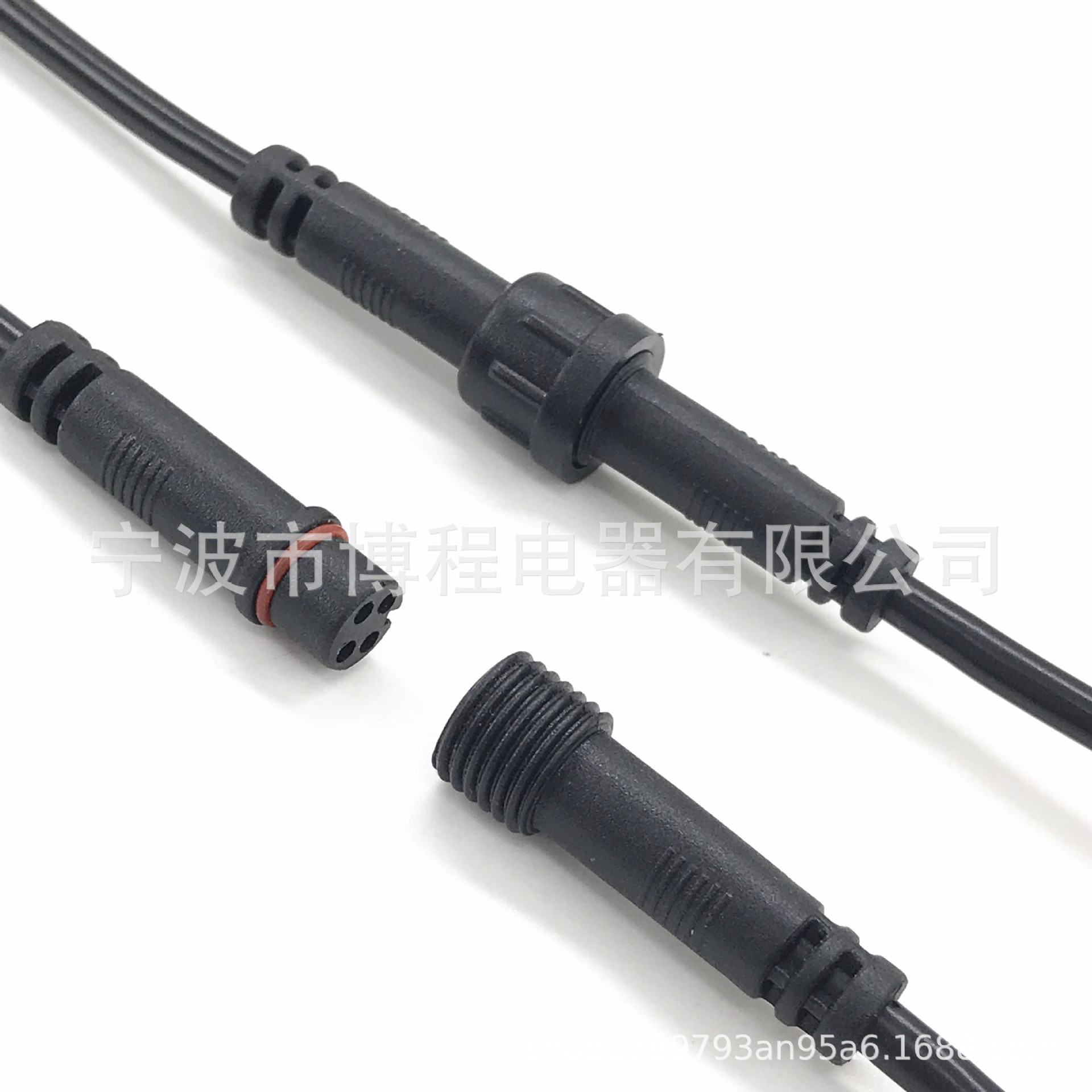 太阳能防水线四芯防水对插两芯回路防水插头线两芯防水对插延长线