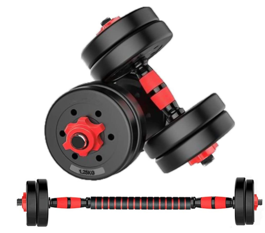 环保哑铃可自由组合拆卸男士家用包胶哑铃健身器材一对|ms