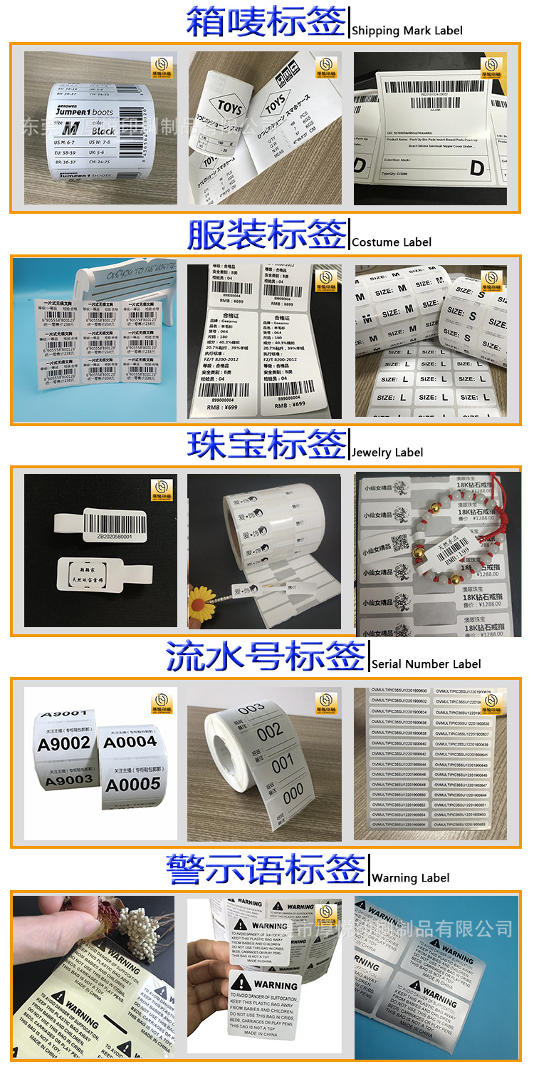 详情图-6 产品展示 箱唛 服装  珠宝 流水号 警示语