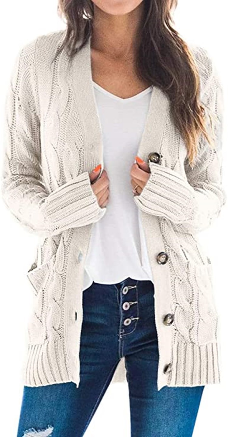 Women's Cardigan Long Sleeve Sweaters & Cardigans Casual Simple Style Solid Color display picture 6