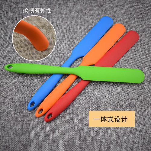 Thickened all-in-one long silicone spatula avocado sauce whisking knife cream spreading knife cake baking spatula