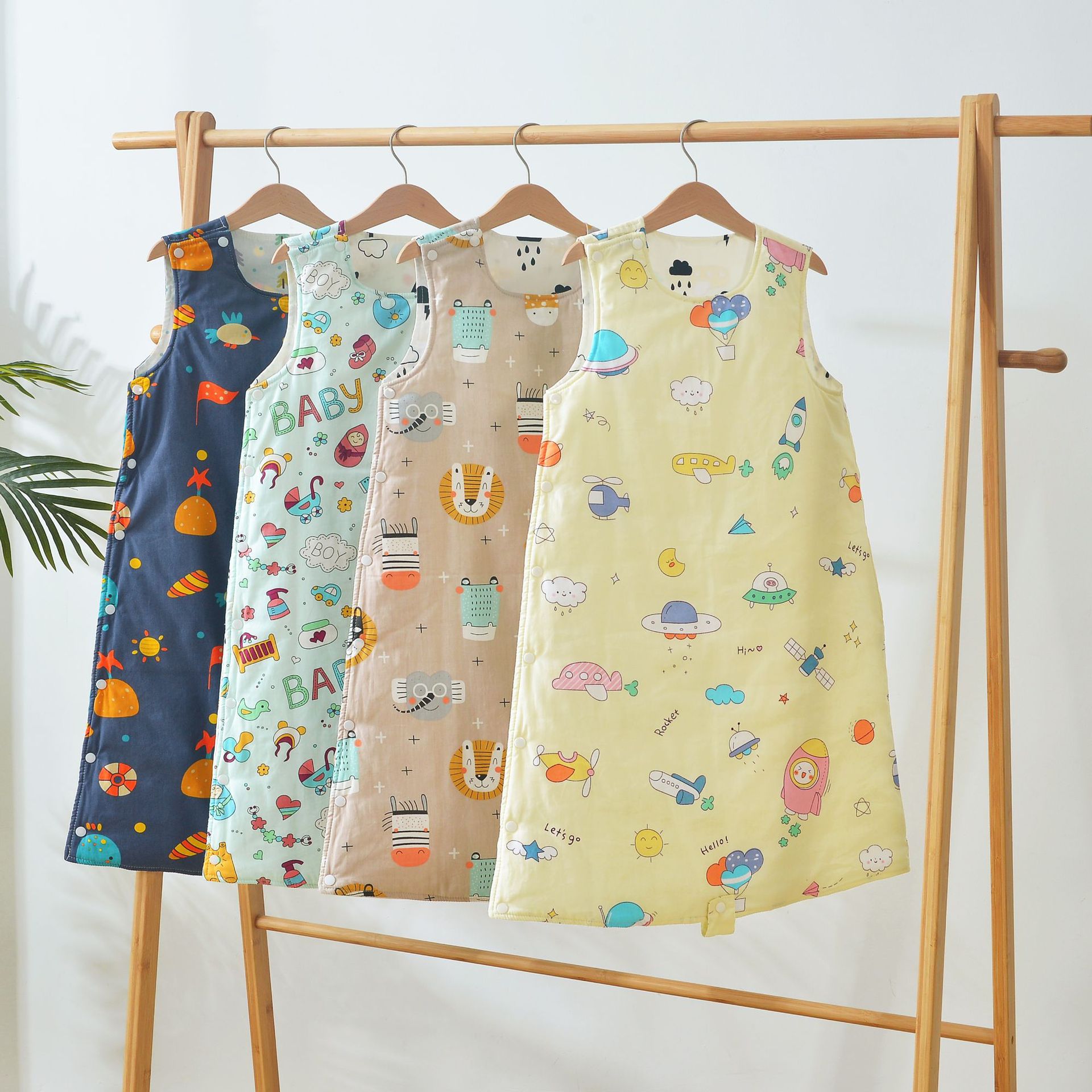 Cotton summer thin universal sleeping bag all-season for new born