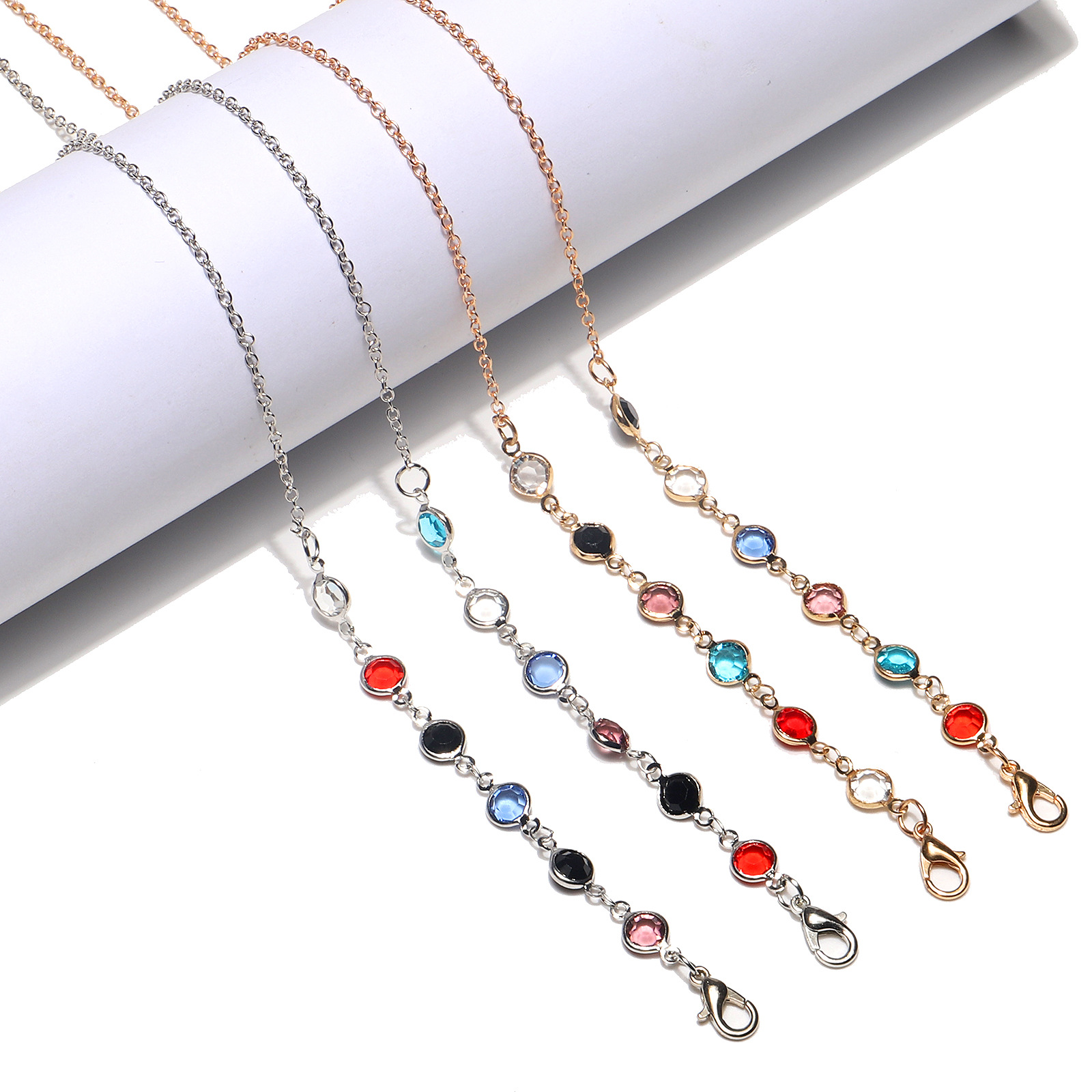 8g Weight Metal Material Colorful Glasses Chain