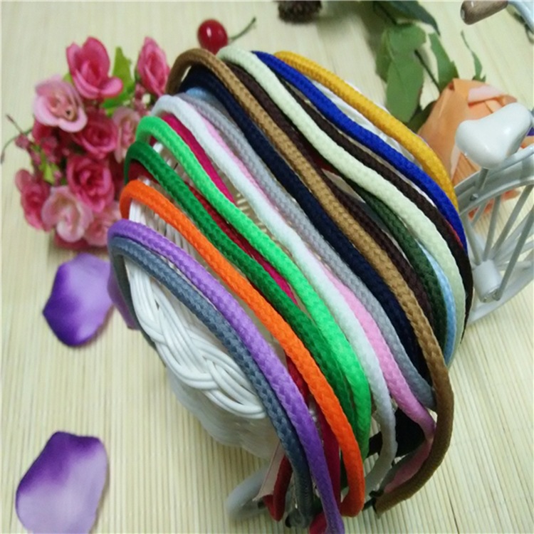 浙江热销手提绳彩色涤纶礼品包装袋装饰服装辅料等用编织低弹绳子