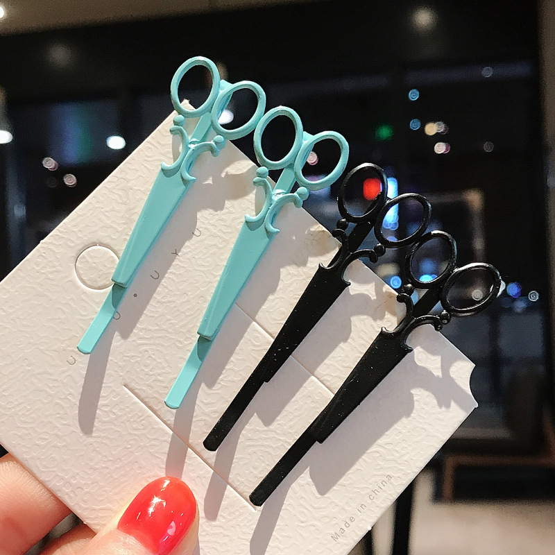 New Candy Color Scissors Hairpin display picture 1