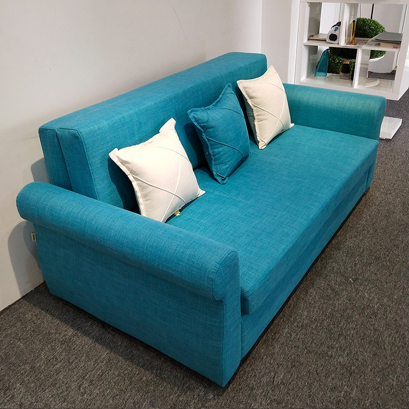 Sofá cama multifuncional plegable sala de estar pequeña casa sentarse y acostarse tela de doble propósito desmontable y lavable almacenamiento sofá cama