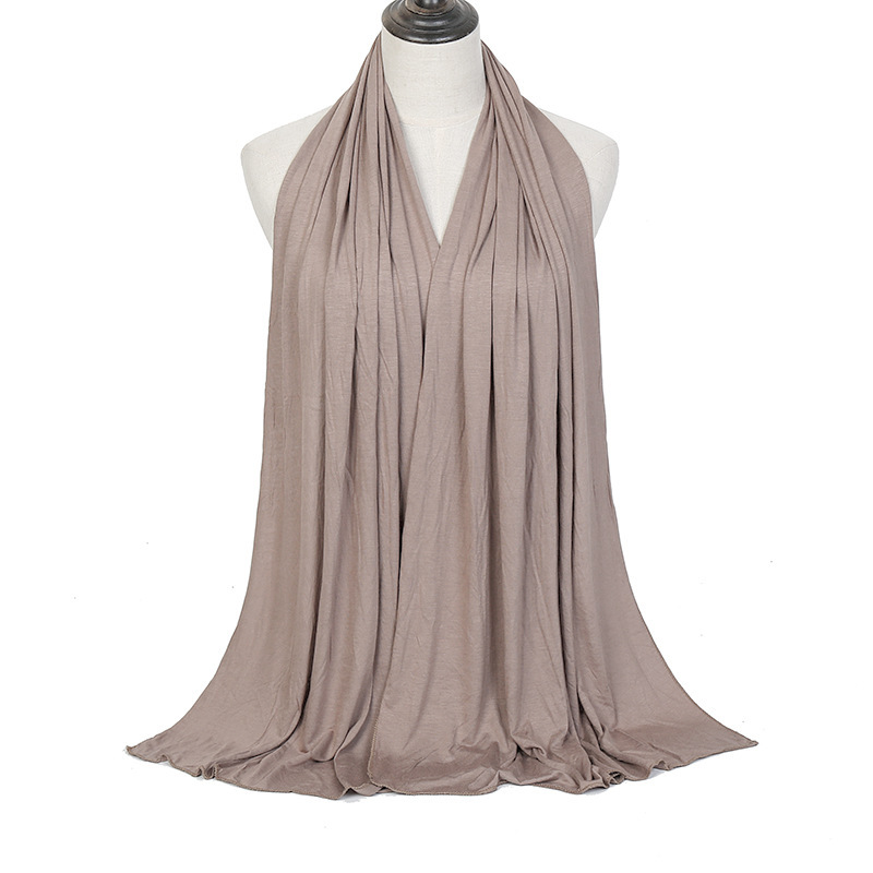 Plain Elastic Jersery Cotton Hijab Shawl Women Jersey Scarf|undefined