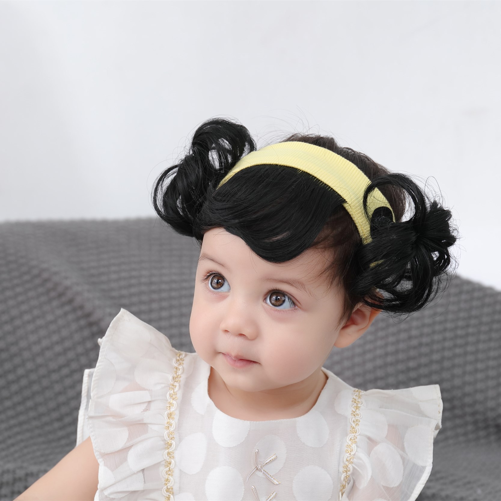 Kid's Sweet Ball Head Cloth Hair Band display picture 3