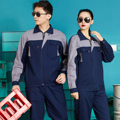 Workwear set, spring and autumn clothing, logistics welding uniform, pure cotton, anti-scald workwear, custom workshop uniform