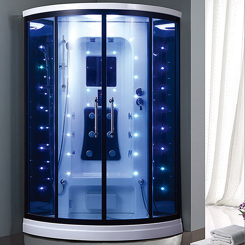 Foshan baño suministro directo de fábrica hogar único baño de vapor húmedo sala de ducha de vidrio integrado sala de vapor sauna de doble uso