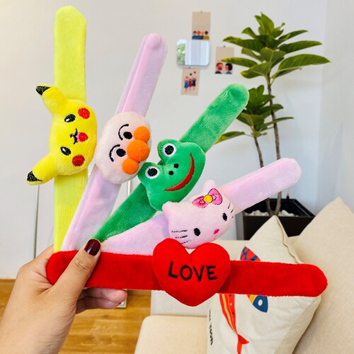 Children's cartoon plush toy Pop Pop Ring Pikachu birthday small gift Duck safe and non-toxic small gift