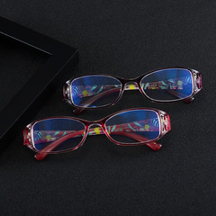 Stylish New Elderly Glasses for Women with Patterns, Elegant Lady's Prescription Glasses, Resin High-Definition Glasses, Fashion Trendy Elderly Glasses for Men, Factory Wholesale