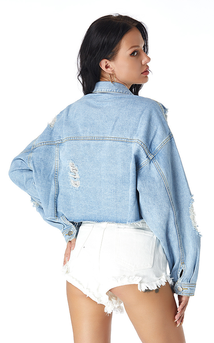 breasted short denim jacket  NSSY9138