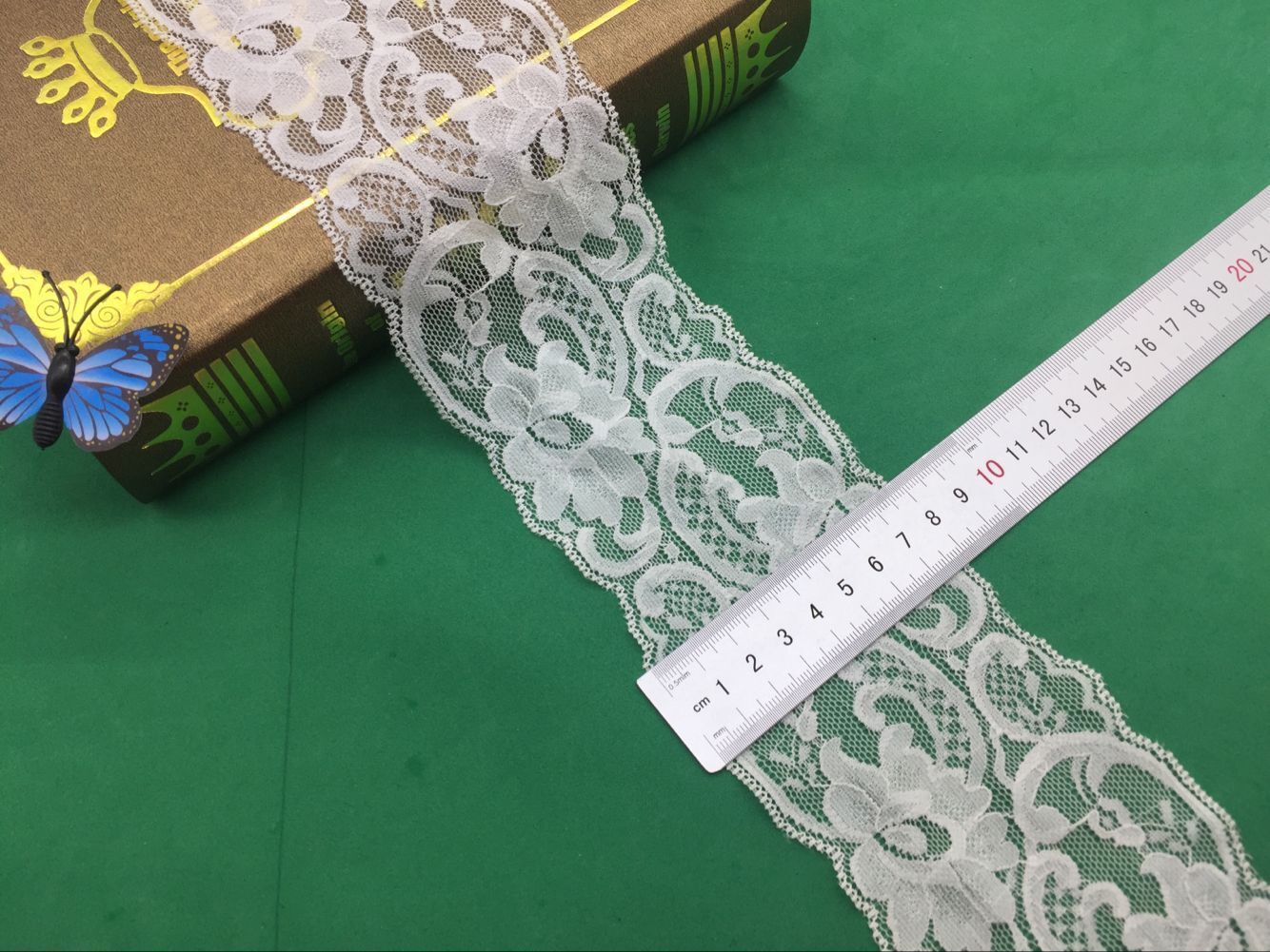 弹力花边福建厂家直销现货供应6053#宽度8CM黑白颜色现货供应