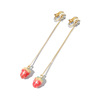 Earrings from pearl, internet celebrity, silver 925 sample