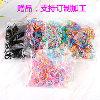 小号强拉不断儿童皮筋多彩色一次性发圈头饰日本韩国版橡皮筋头绳