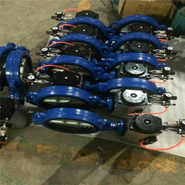 临沧市厂家D671X-16CDN350铸钢阀体对夹式气动蝶阀