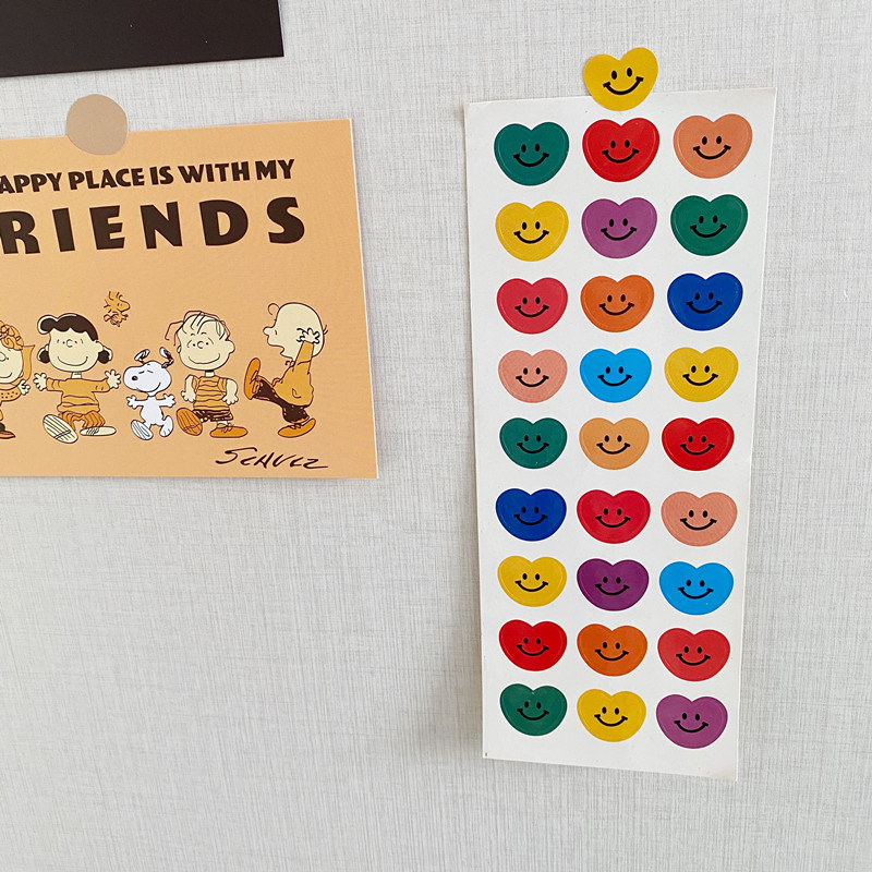 Colorful Smile Heart Diy Scrapbook Album Diary Tag Decorative Sticker display picture 5
