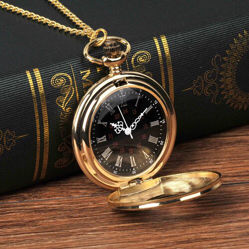 Large gold carved Roman pocket watch manufacturer wholesale
