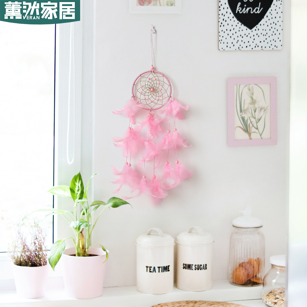 Pink Coloured drawing Goose monternet  Pendant originality gift indoor Crafts ornaments Wind chime XR040